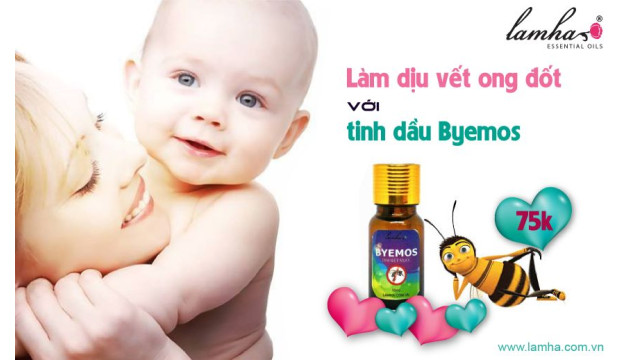 Làm dịu vết ong đốt với tinh dầu Byemos